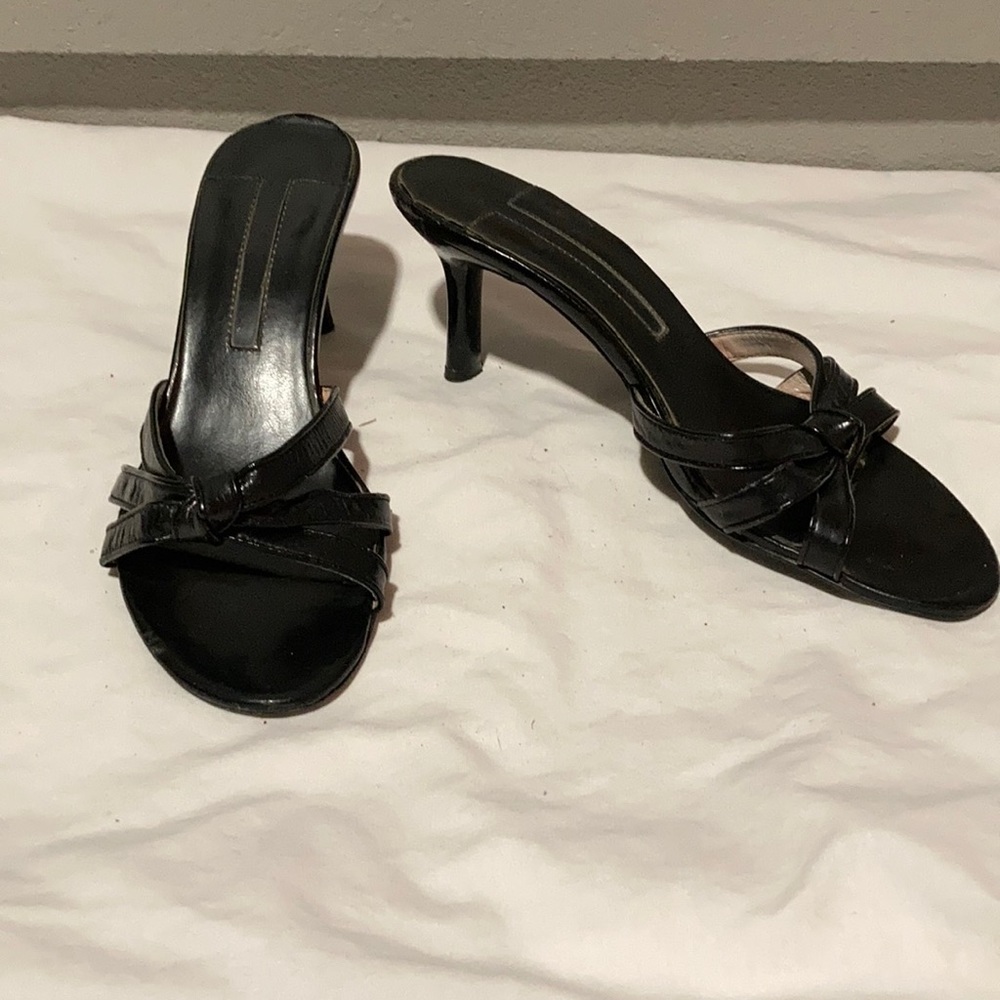 Black Open Toe Heels